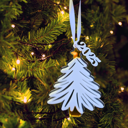 Modern Doodle Christmas Tree Ornament