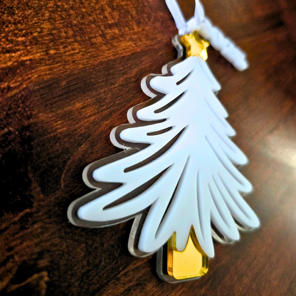 Modern Doodle Christmas Tree Ornament