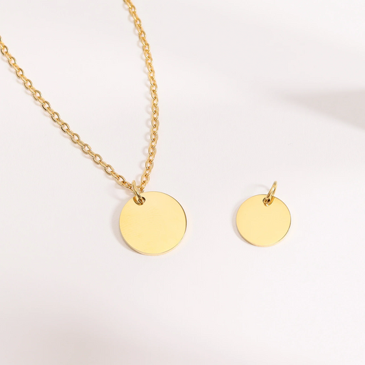 Gold Large Circle Pendants - Blank
