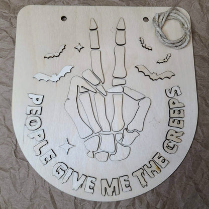 Halloween DIY Sign Kit - People Give Me The Creeps