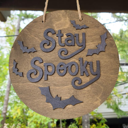 Halloween DIY Sign Kit - Stay Spooky - Bats