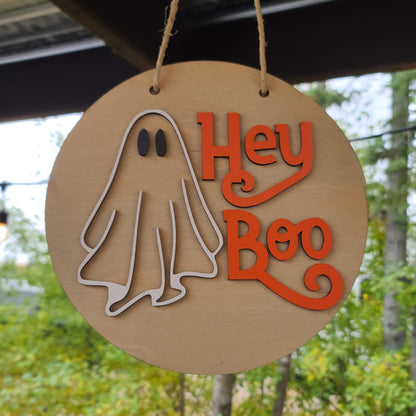 Halloween DIY Sign Kit - Hey Boo