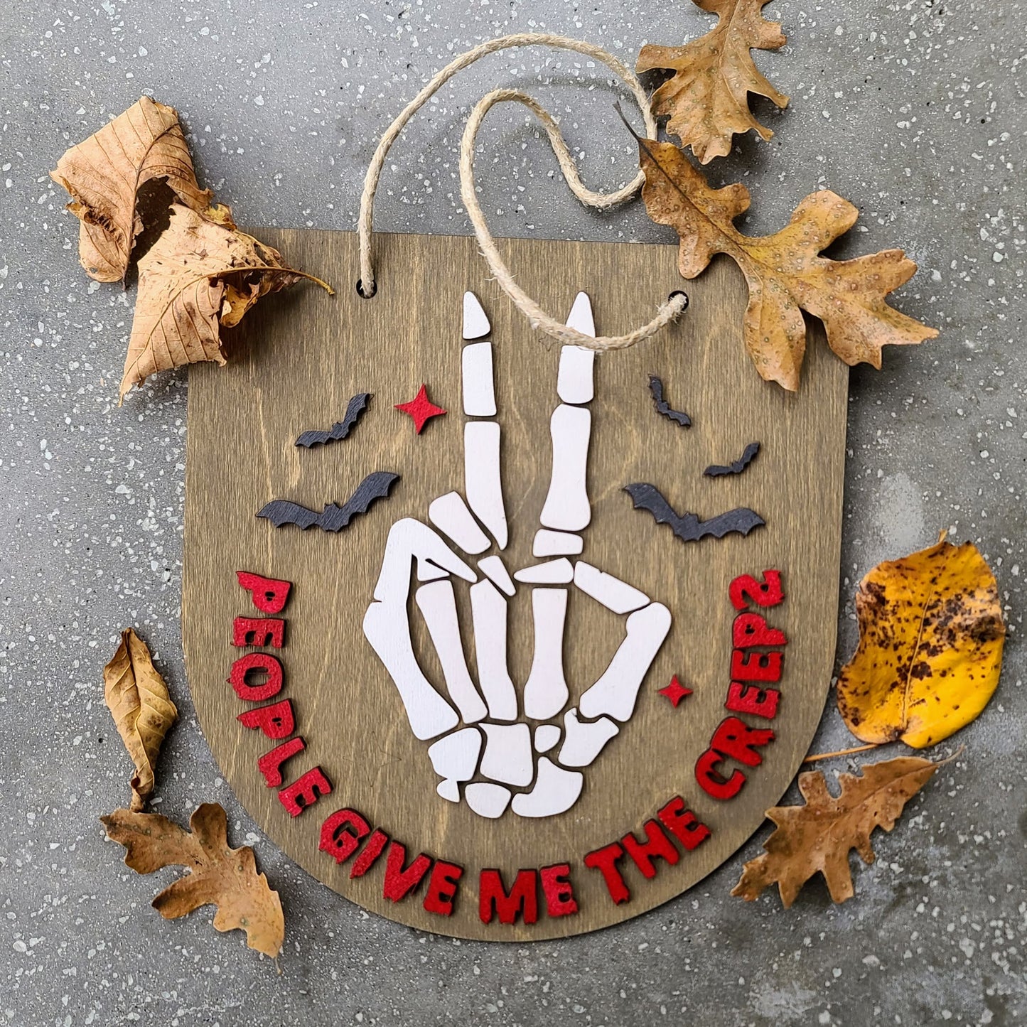 Halloween DIY Sign Kit - People Give Me The Creeps