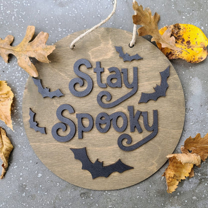 Halloween DIY Sign Kit - Stay Spooky - Bats