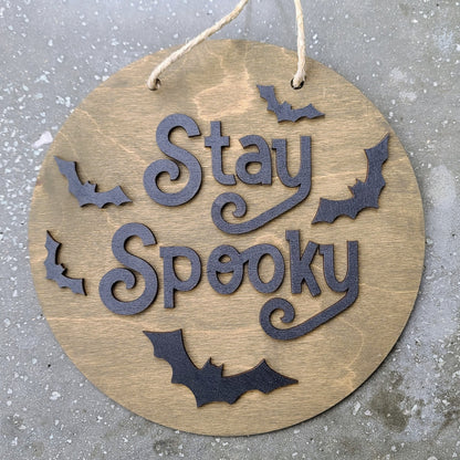 Halloween DIY Sign Kit - Stay Spooky - Bats