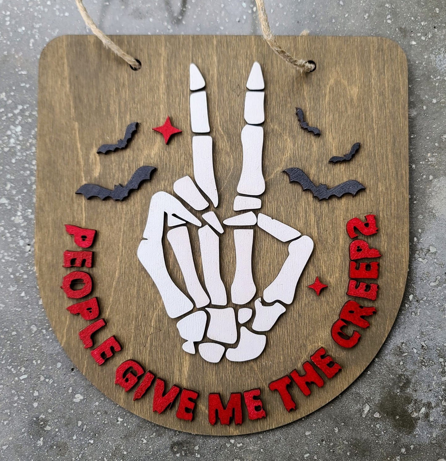 Halloween DIY Sign Kit - People Give Me The Creeps