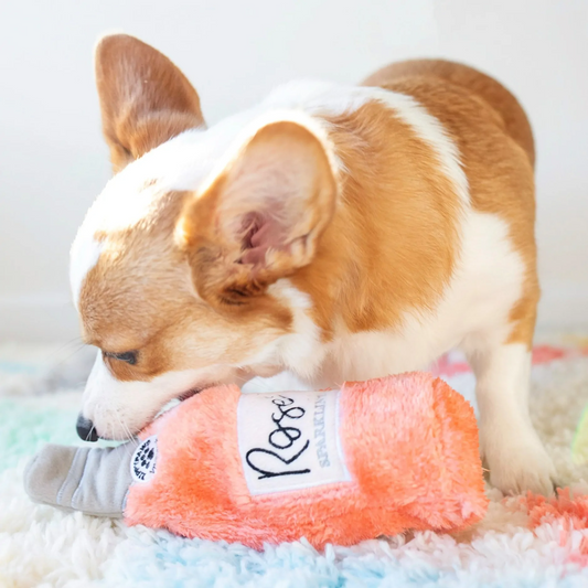 Happy Hour Crusherz Dog Toys - Rosé Wine